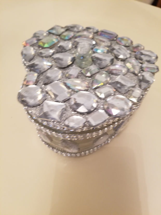 Bling silver jewelry or soap or candy dish